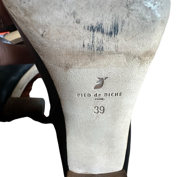 Pied De Biche Paris Black Leather Boots 39 /US 8 - Picture 8 of 12